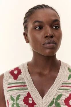 LEON & HARPER Pull Mundo Flower -LEON & HARPER Shop PULL MUNDO FLOWER BEIGE 6