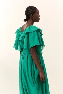 LEON & HARPER Robe Raeya Plain -LEON & HARPER Shop ROBE RAEYA PLAIN GREEN 3 1