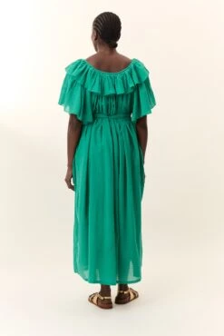 LEON & HARPER Robe Raeya Plain -LEON & HARPER Shop ROBE RAEYA PLAIN GREEN 7 1