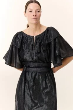 LEON & HARPER Robe Raeya Strp -LEON & HARPER Shop ROBE RAEYA STRP BLACK 1