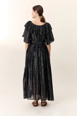 Robe Raeya Strp - Leon & Harper -LEON & HARPER Shop ROBE RAEYA STRP BLACK 3 1