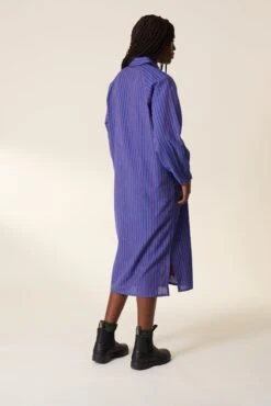 LEON & HARPER Robe Renna Stripe 7 LEON & HARPER Robe Renna Stripe -LEON & HARPER Shop ROBE RENNA STRIPE PURPLE 3