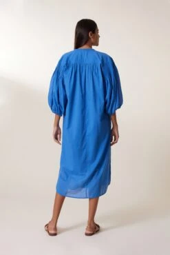 LEON & HARPER Robe Rire Plain -LEON & HARPER Shop ROBE RIRE PLAIN OCEAN 3