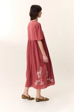 LEON & HARPER Robe Risu Pearl -LEON & HARPER Shop ROBE RISU PEARL TOMATO 3