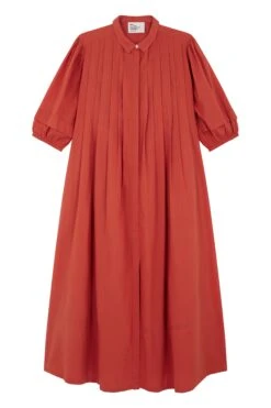 LEON & HARPER Robe Roca Pleat -LEON & HARPER Shop ROBE ROCA PLEAT TERRACOTTA 10