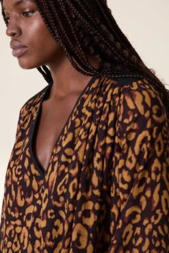 LEON & HARPER Robe Roni Leo -LEON & HARPER Shop ROBE RONI LEO BEIGE 2