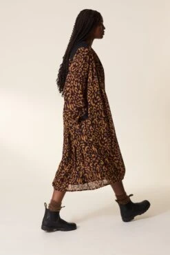 LEON & HARPER Robe Roni Leo -LEON & HARPER Shop ROBE RONI LEO BEIGE 5