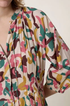 LEON & HARPER Robe Roudy Patch -LEON & HARPER Shop ROBE ROUDY PATCH VANILLA 3