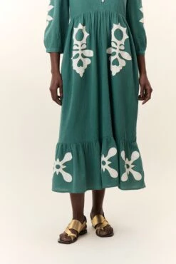 LEON & HARPER Robe Roza Paros -LEON & HARPER Shop ROBE ROZA PAROS GREEN 4