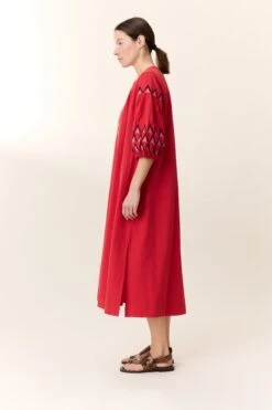 LEON & HARPER Robe Rudo Alpha -LEON & HARPER Shop ROBE RUDO ALPHA RED 4