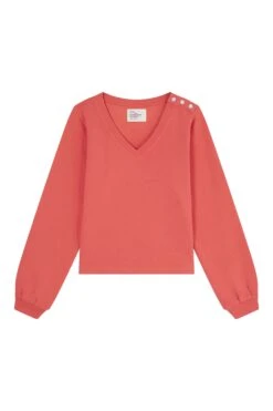 LEON & HARPER Sweat Sarah Plain -LEON & HARPER Shop SWEAT SARAH PLAIN CORAL 10