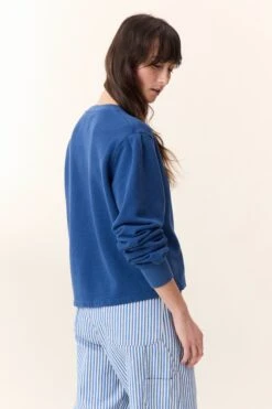 LEON & HARPER Sweat Sensas PLN -LEON & HARPER Shop SWEAT SENSAS PLN NAVY 3