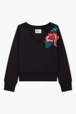 LEON & HARPER Sweat Shavi Flowers -LEON & HARPER Shop SWEAT SHAVI FLOWERS CARBONE 10
