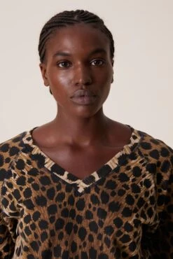 LEON & HARPER Sweat Shiva Pnthr -LEON & HARPER Shop SWEAT SHIVA PNTHR BEIGE 4