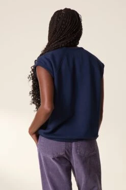 LEON & HARPER Sweat Sirop Triangle -LEON & HARPER Shop SWEAT SIROP TRIANGLE NAVY 3