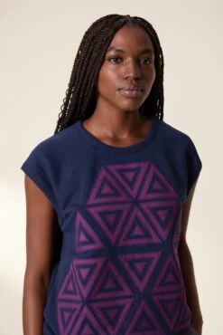 LEON & HARPER Sweat Sirop Triangle -LEON & HARPER Shop SWEAT SIROP TRIANGLE NAVY 4