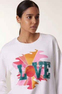 LEON & HARPER Sweat Sortie LVE -LEON & HARPER Shop SWEAT SORTIE LVE WHITE 4