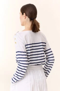 LEON & HARPER T-shirt Thilla Band 7 LEON & HARPER T-shirt Thilla Band -LEON & HARPER Shop T SHIRT THILLA BAND WHITE 3