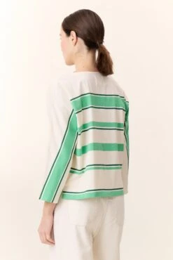 LEON & HARPER T-shirt Tigy Sea -LEON & HARPER Shop T SHIRT TIGY SEA GREEN 3