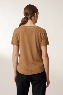 LEON & HARPER T-shirt Tizia Diamond -LEON & HARPER Shop T SHIRT TIZIA DIAMOND CAMEL 3