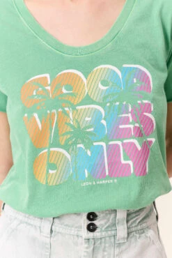 LEON & HARPER T-shirt Tizia Only -LEON & HARPER Shop T SHIRT TIZIA ONLY GREEN 4