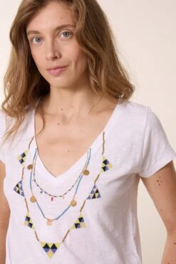 LEON & HARPER T-shirt Tonton Brodery 8 LEON & HARPER T-shirt Tonton Brodery -LEON & HARPER Shop T SHIRT TONTON BRODERY WHITE 4