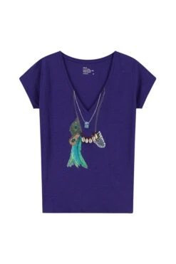 LEON & HARPER T-shirt Tonton Feather -LEON & HARPER Shop T SHIRT TONTON FEATHER NAVY 10