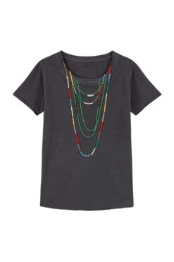 LEON & HARPER T-shirt Toro Beads -LEON & HARPER Shop T SHIRT TORO BEADS CARBONE 10
