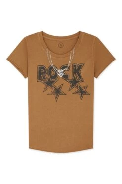 LEON & HARPER T-shirt Toro Strass -LEON & HARPER Shop T SHIRT TORO STRASS CAMEL 10
