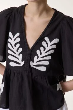 LEON & HARPER Top Chloe Birdy -LEON & HARPER Shop TOP CHLOE BIRDY CARBONE 4