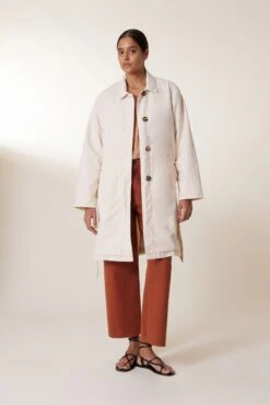 LEON & HARPER Trench Avumia Plain -LEON & HARPER Shop TRENCH AVUMIA PLAIN ECRU 4