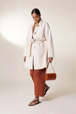 LEON & HARPER Trench Avumia Plain -LEON & HARPER Shop TRENCH AVUMIA PLAIN ECRU 6