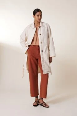 LEON & HARPER Trench Avumia Plain -LEON & HARPER Shop TRENCH AVUMIA PLAIN ECRU 7