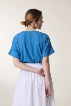 LEON & HARPER Tshirt Timao1 Plain -LEON & HARPER Shop TSHIRT TIMAO1 PLAIN SEA 3