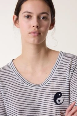 LEON & HARPER Tshirt Tizia Linen -LEON & HARPER Shop TSHIRT TIZIA LINEN GREY 4