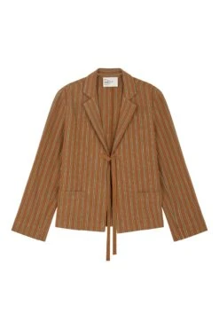 LEON & HARPER Veste Vela Strp -LEON & HARPER Shop VESTE VELA STRP BROWN 10