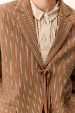 LEON & HARPER Veste Vela Strp -LEON & HARPER Shop VESTE VELA STRP BROWN 4