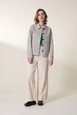 LEON & HARPER Veste Verdil Strp 7 LEON & HARPER Veste Verdil Strp -LEON & HARPER Shop VESTE VERDIL STRP ECRU 3