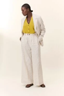 LEON & HARPER Veste Vione Strp 10 LEON & HARPER Veste Vione Strp -LEON & HARPER Shop VESTE VIONE STRP OFF WHITE 4