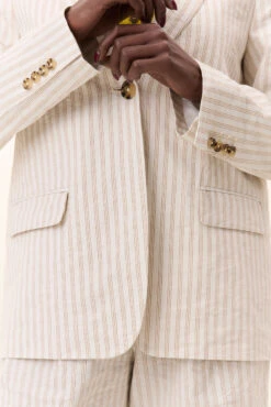 LEON & HARPER Veste Vione Strp 11 LEON & HARPER Veste Vione Strp -LEON & HARPER Shop VESTE VIONE STRP OFF WHITE 5