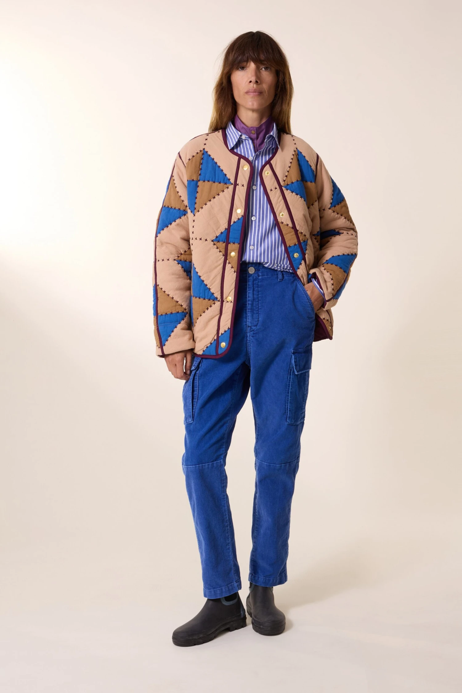 LEON & HARPER Veste Vulca Losange 2 LEON & HARPER Veste Vulca Losange - Image 2